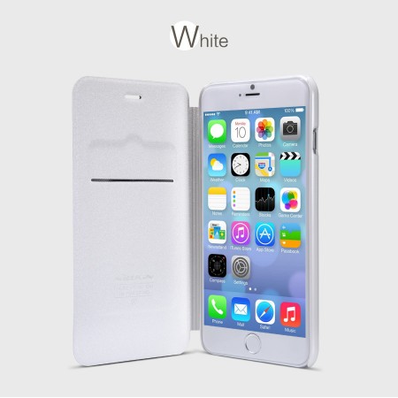 Кожаный чехол (книжка) Nillkin Sparkle Series для Apple iPhone 6/6s plus (5.5'') Белый (973)