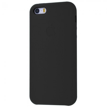 Чехол Silicone Case (AA) для Apple iPhone 5/5S/SE Чорний (17124)