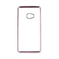 Прозрачный силиконовый чехол для Xiaomi Mi Note 2 с глянцевой окантовкой Рожевий (12048)