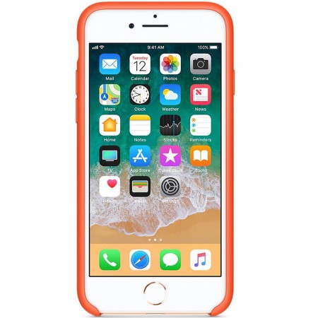 Чехол Silicone case (AAA) для Apple iPhone 7 / 8 (4.7'') Оранжевый (1049)