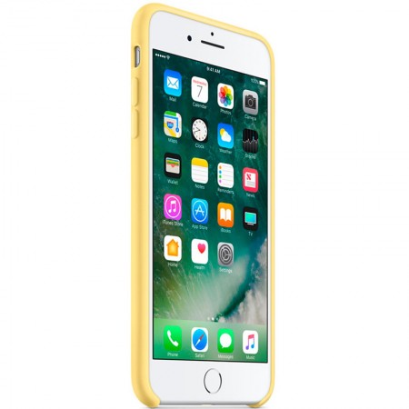 Чехол Silicone case (AAA) для Apple iPhone 7 plus / 8 plus (5.5'') Желтый (1077)