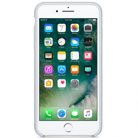 Чехол Silicone case (AAA) для Apple iPhone 7 plus / 8 plus (5.5'') Блакитний (1063)