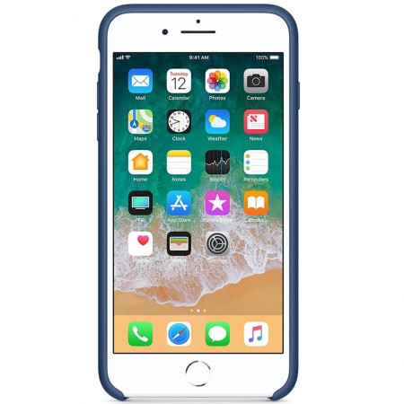 Чехол Silicone case (AAA) для Apple iPhone 7 plus / 8 plus (5.5'') Синий (1064)