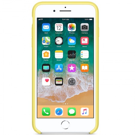 Чехол Silicone case (AAA) для Apple iPhone 7 plus / 8 plus (5.5'') Желтый (1065)