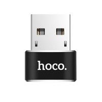 Переходник Hoco UA6 OTG USB Female to Type-C Male Черный (20480)