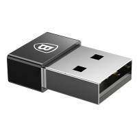Переходник Baseus Exquisite USB Male to Type-C Female (CATJQ-A01) Черный (23487)