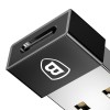 Переходник Baseus Exquisite USB Male to Type-C Female (CATJQ-A01) Чорний (23487)