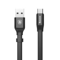 Дата кабель Baseus Nimble Portable USB to Type-C 3A (23см) (CATMBJ) Чорний (38162)