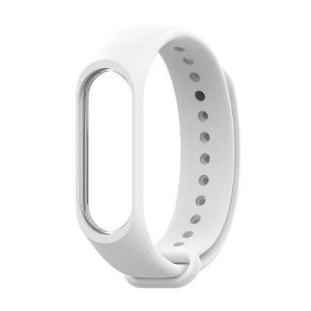 Силиконовый ремешок для Xiaomi Mi Band 3/4 Белый (13854)