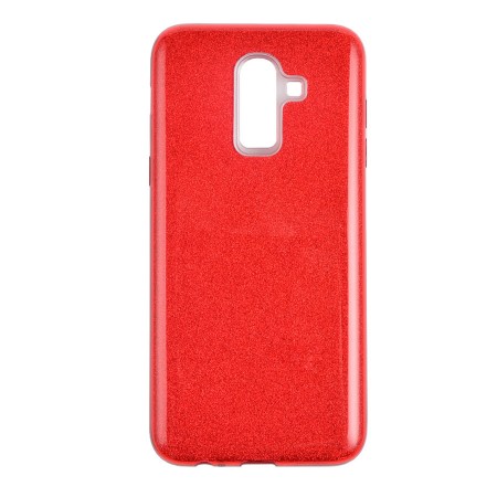 TPU чехол Shine для Samsung Galaxy J8 (2018) Красный (1282)