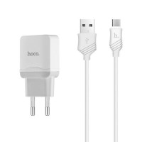 СЗУ Hoco C22A USB Charger 2.4A (+ кабель microUSB) Белый (20598)