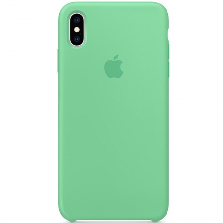 Чехол Silicone case (AAA) для Apple iPhone XS Max (6.5'') Зелений (1310)