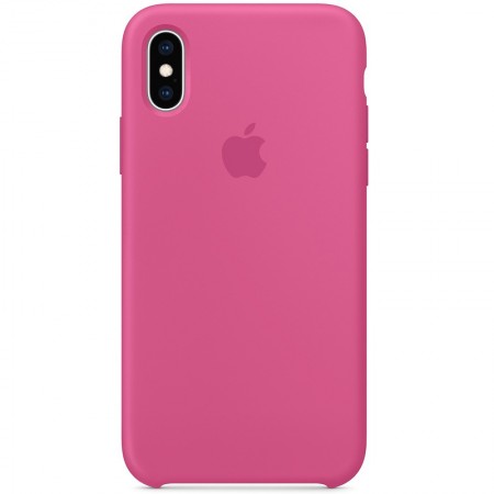 Чехол Silicone case (AAA) для Apple iPhone XS Max (6.5'') Малиновый (1309)