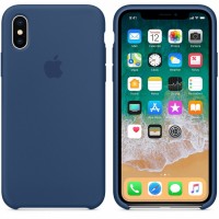 Чехол Silicone case (AAA) для Apple iPhone X (5.8'') / XS (5.8'') Синій (17275)
