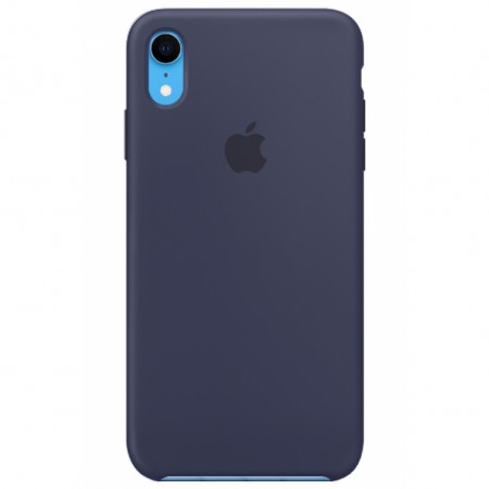 Чехол Silicone case (AAA) для Apple iPhone XR (6.1'') Синий (1361)