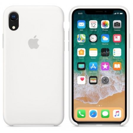 Чехол Silicone case (AAA) для Apple iPhone XR (6.1'') Белый (1362)