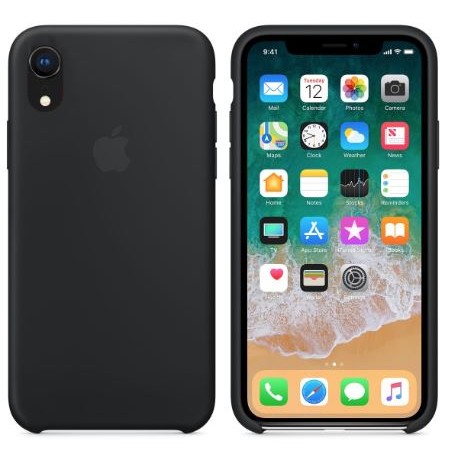 Чехол Silicone case (AAA) для Apple iPhone XR (6.1'') Черный (22358)