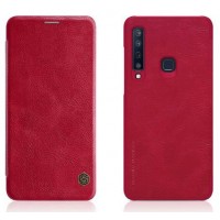 Кожаный чехол (книжка) Nillkin Qin Series для Samsung Galaxy A9 (2018) Червоний (1374)