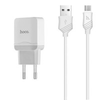 СЗУ Hoco C22A USB Charger 2.4A (+ кабель Lightning) Белый (20599)