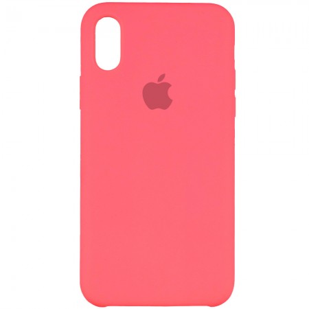 Чехол Silicone Case (AA) для Apple iPhone XS Max (6.5'') Розовый (12148)