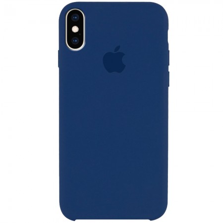 Чехол Silicone Case (AA) для Apple iPhone XS Max (6.5'') Синий (1401)