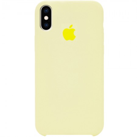 Чехол Silicone Case (AA) для Apple iPhone XS Max (6.5'') Жовтий (1403)