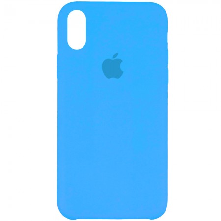 Чехол Silicone Case (AA) для Apple iPhone XS Max (6.5'') Голубой (23639)