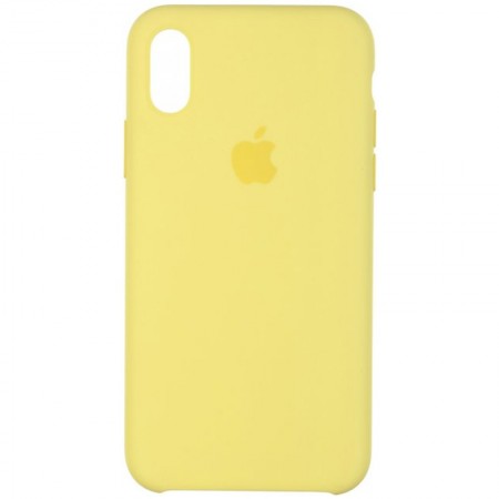 Чехол Silicone Case (AA) для Apple iPhone X (5.8'') / XS (5.8'') Желтый (17475)