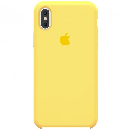 Чехол Silicone Case (AA) для Apple iPhone X (5.8'') / XS (5.8'') Желтый (1441)