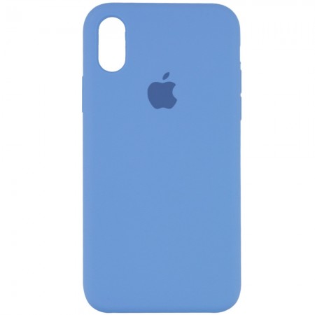 Чехол Silicone Case (AA) для Apple iPhone X (5.8'') / XS (5.8'') Голубой (1443)