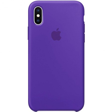 Чехол Silicone Case (AA) для Apple iPhone X (5.8'') / XS (5.8'') Сиреневый (1432)