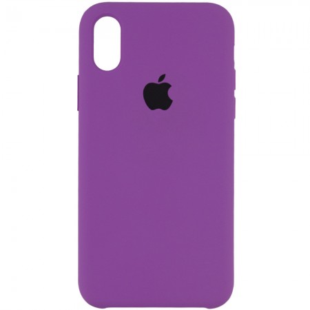 Чехол Silicone Case (AA) для Apple iPhone X (5.8'') / XS (5.8'') Фіолетовий (1445)