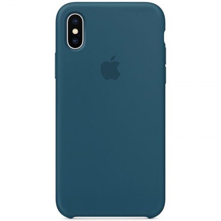 Чехол Silicone Case (AA) для Apple iPhone X (5.8'') / XS (5.8'') Синий (1447)
