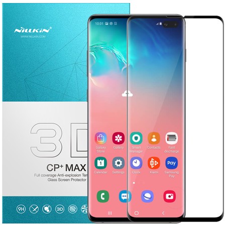 Защитное стекло Nillkin (CP+ max 3D) для Samsung Galaxy S10+ Чорний (17801)