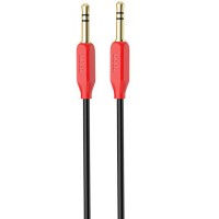 Аудио кабель HOCO Aux (UPA11) (3,5 - 3,5 / Jack-Jack) (1м) Красный (13881)