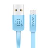 Дата кабель USAMS US-SJ201 USB to MicroUSB 2A (1.2m) Блакитний (13884)