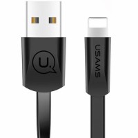 Дата кабель USAMS US-SJ199 USB to Lightning 2A (1.2m) Чорний (22835)