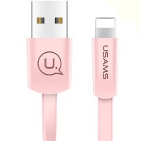 Дата кабель USAMS US-SJ199 USB to Lightning 2A (1.2m) Розовый (29539)