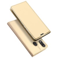Чехол-книжка Dux Ducis с карманом для визиток для Samsung Galaxy M20 Золотий (12179)