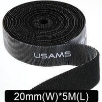 Стяжка-липучка для кабелів Usams US-ZB060 20mm * 5m Чорний (32918)