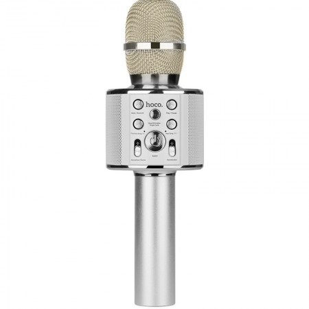 Караоке Микрофон-колонка Hoco BK3 Cool Серебристый (13900)