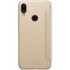 Кожаный чехол (книжка) Nillkin Sparkle Series для Xiaomi Redmi 7 Золотой (1624)