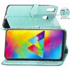 Кожаный чехол (книжка) Art Case с визитницей для Samsung Galaxy M20 Бирюзовый (1628)