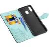 Кожаный чехол (книжка) Art Case с визитницей для Samsung Galaxy M20 Бирюзовый (1628)