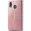 Кожаный чехол (книжка) Art Case с визитницей для Samsung Galaxy M20 Рожевий (1629)