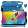 Кожаный чехол (книжка) Art Case с визитницей для Samsung Galaxy M20 Синій (1630)