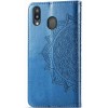 Кожаный чехол (книжка) Art Case с визитницей для Samsung Galaxy M20 Синій (1630)