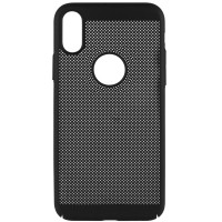 Ультратонкий дышащий чехол Grid case для iPhone X (5.8'') / XS (5.8'') Черный (1668)