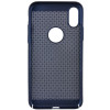 Ультратонкий дышащий чехол Grid case для iPhone X (5.8'') / XS (5.8'') Синій (1667)