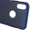 Ультратонкий дышащий чехол Grid case для iPhone X (5.8'') / XS (5.8'') Синій (1667)